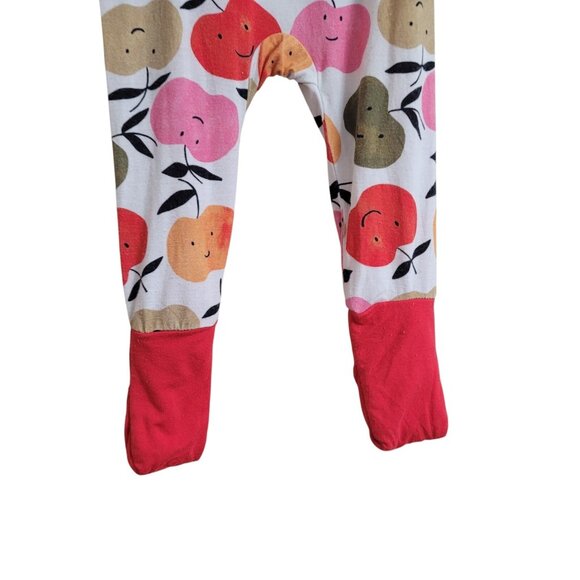 Miozing Bamboo 0-3 Mo Baby Girl Boy Apple Print Zippy Pajamas Animal Sleeper Red - Picture 14 of 14